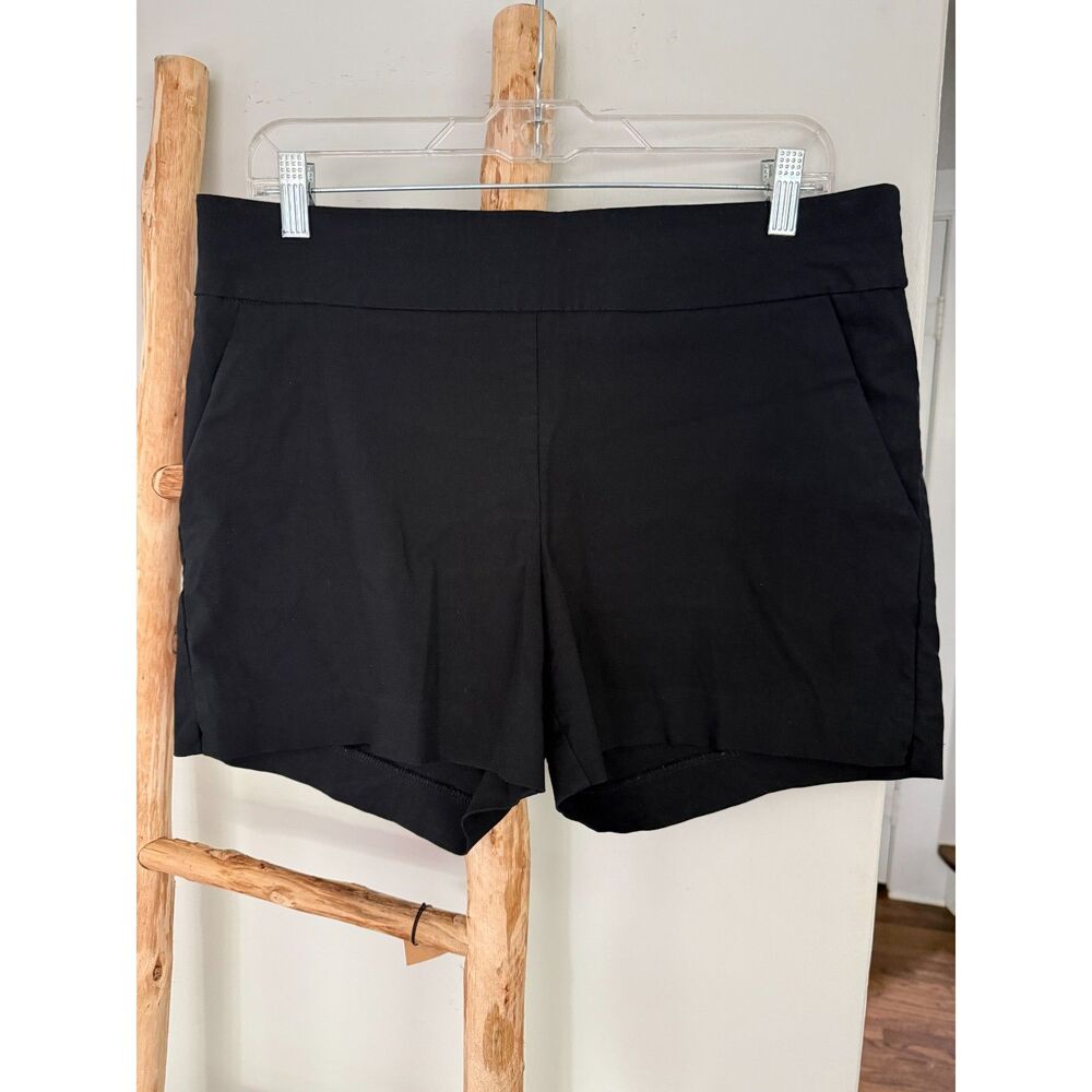 7th Avenue NY Women's Large Cotton Black Business Casual Stretch Shorts